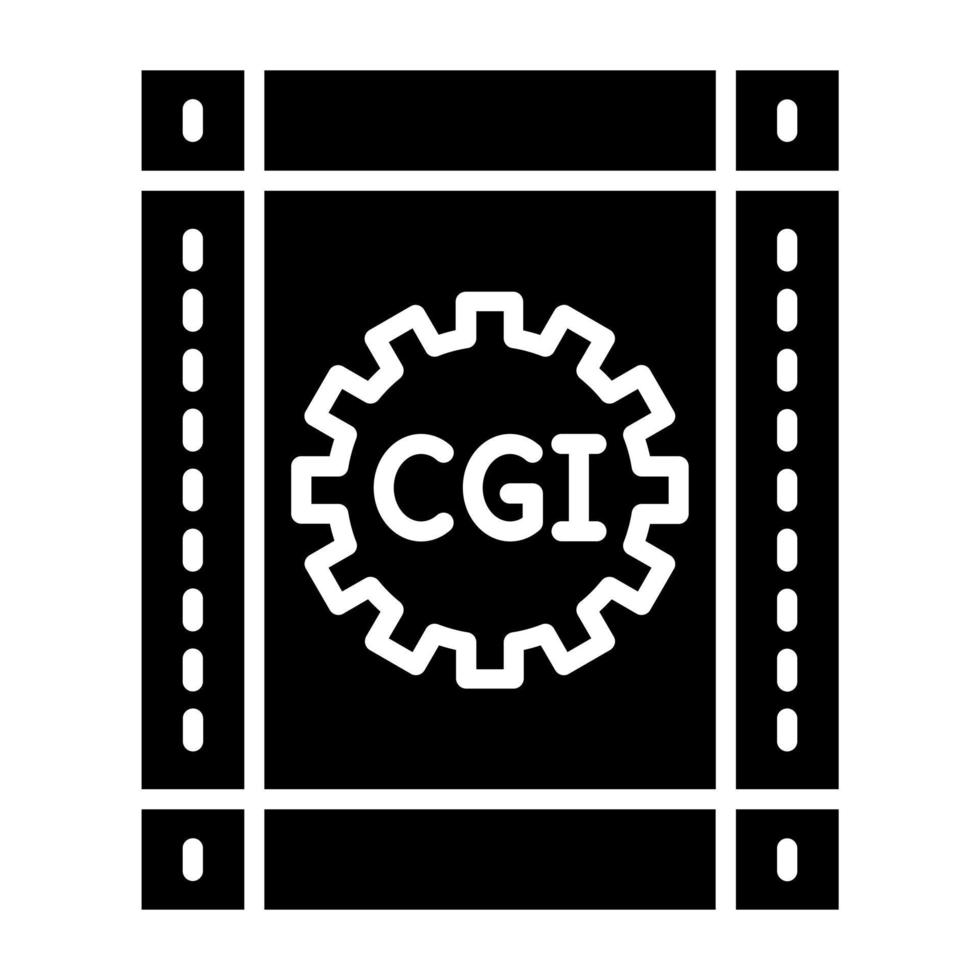 CGI Film Icon Style vector