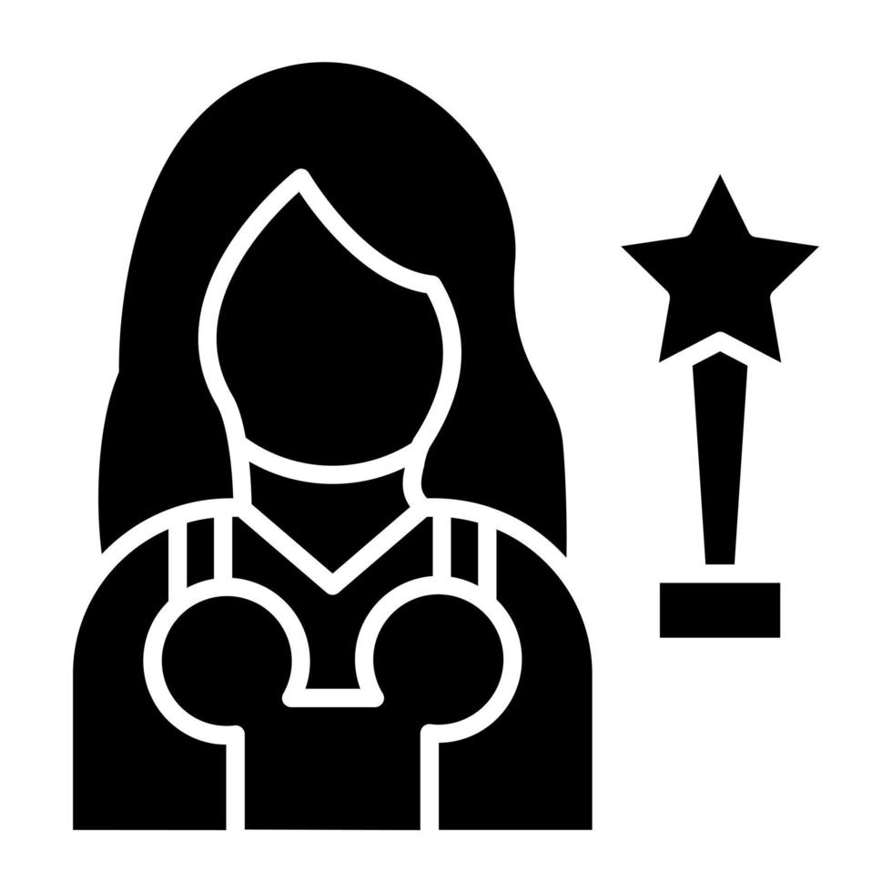 Actress Icon Style vector