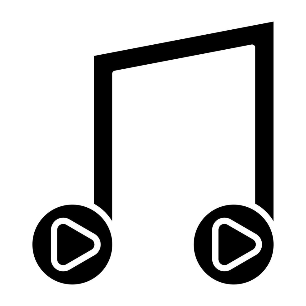 Music Playing Icon Style vector