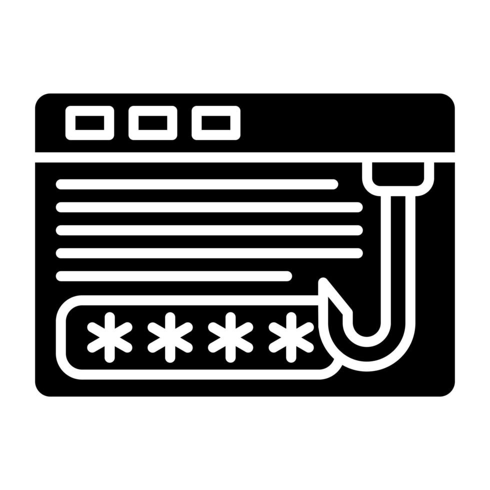 Password Phishing Icon Style vector