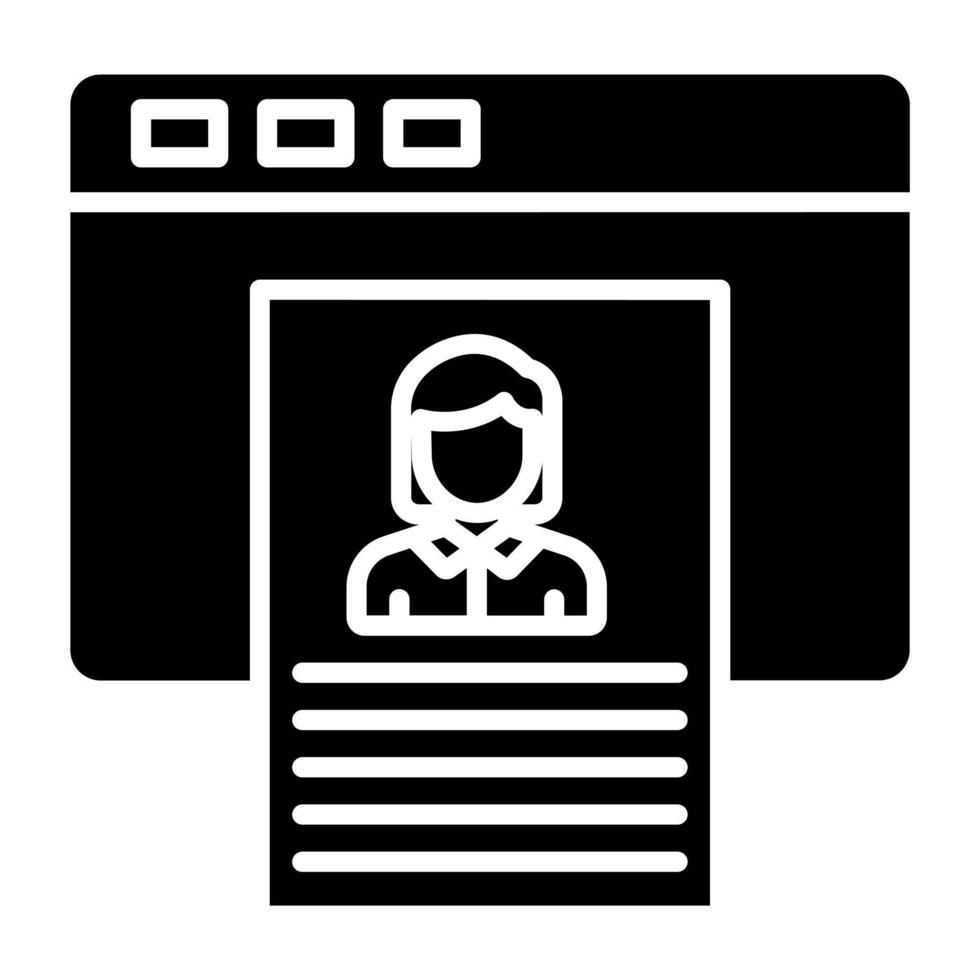 Personal Information Icon Style vector
