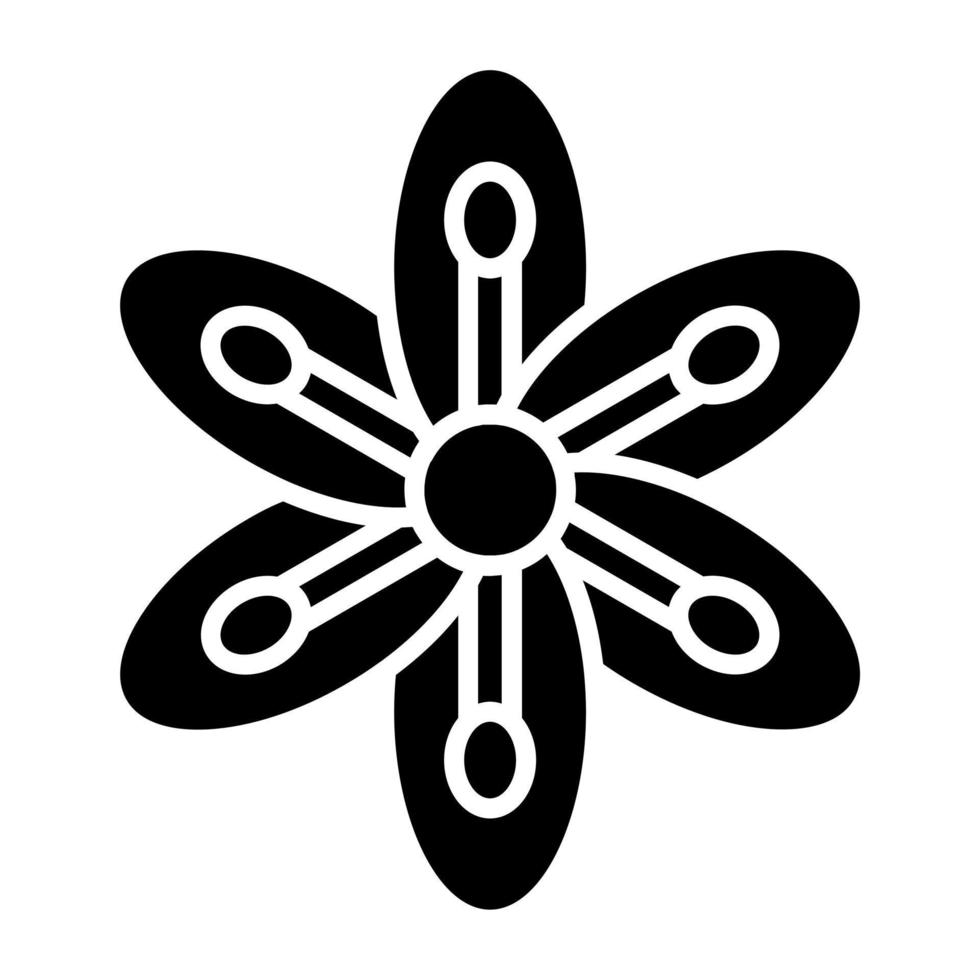 Tiger Lily Icon Style vector
