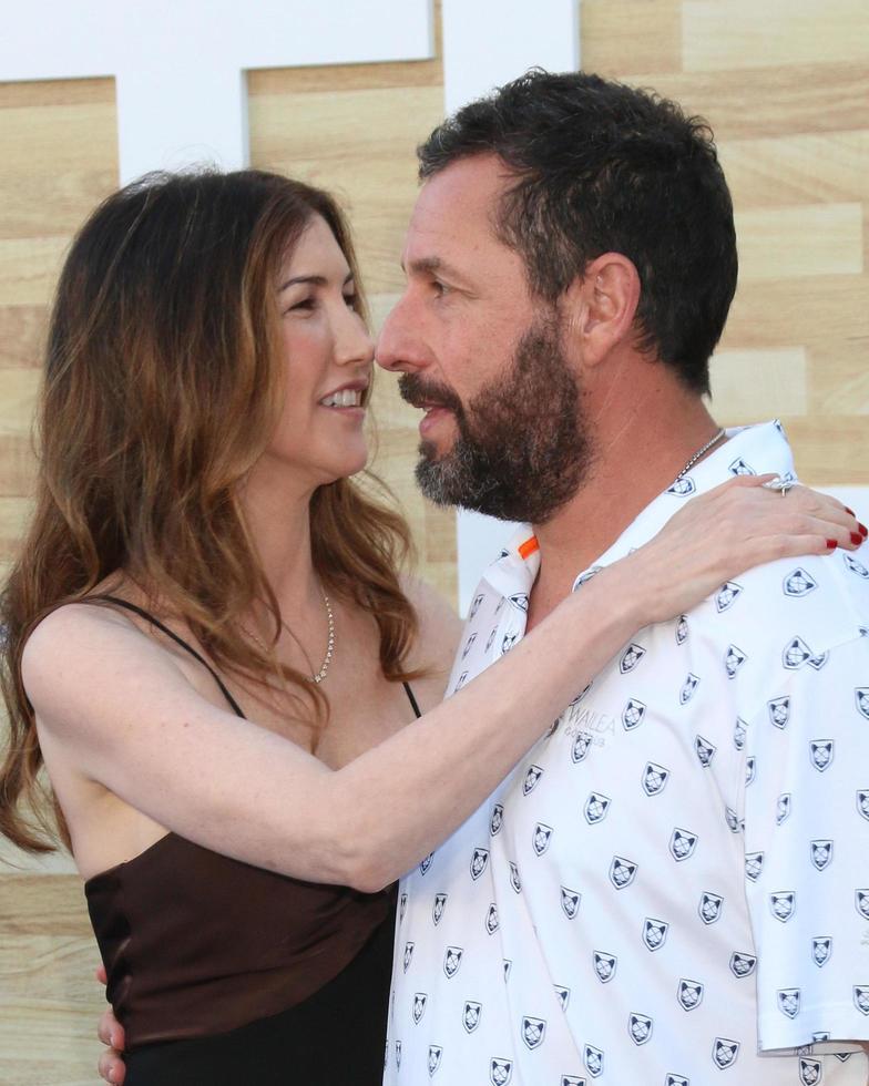 LOS ANGELES  JUN 1  Jackie Sandler Adam Sandler at the Hustle Premiere at the Village Theater on June 1 2022 in Westwood CA photo