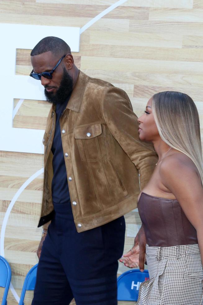 LOS ANGELES  JUN 1  LeBron James Savannah James at the Hustle Premiere at the Village Theater on June 1 2022 in Westwood CA photo