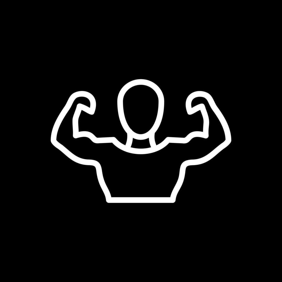 Muscle Man Vector Icon Design