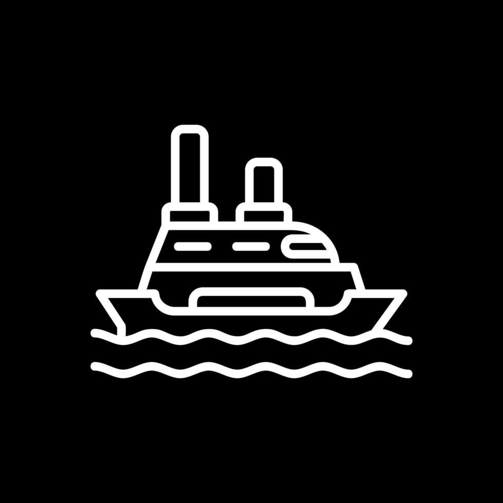 Cruise Ship Vector Icon Design