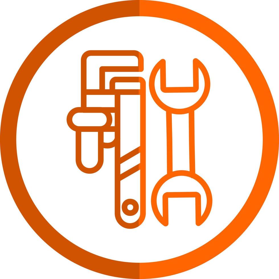 Pipe Wrench Vector Icon Design