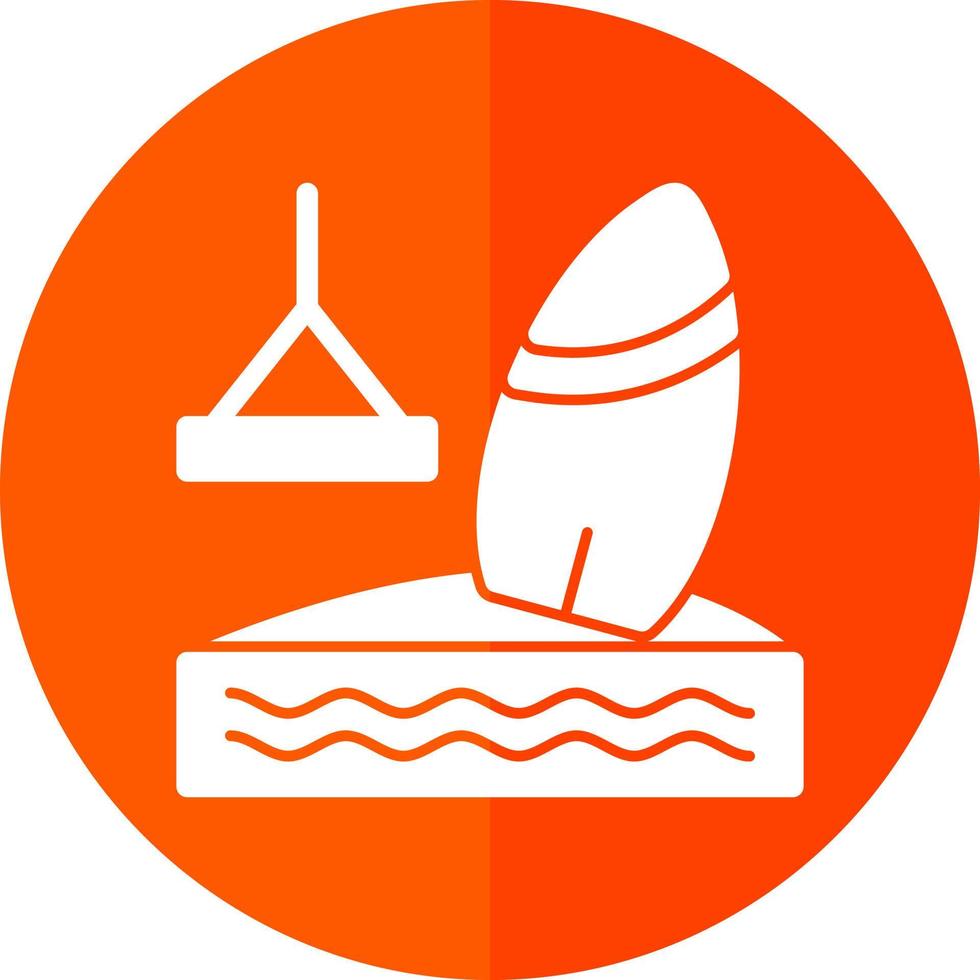 diseño de icono de vector de wakeboard