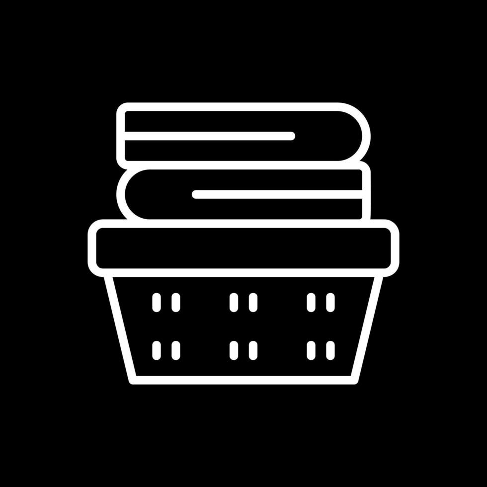 Laundry Basket Vector Icon Design