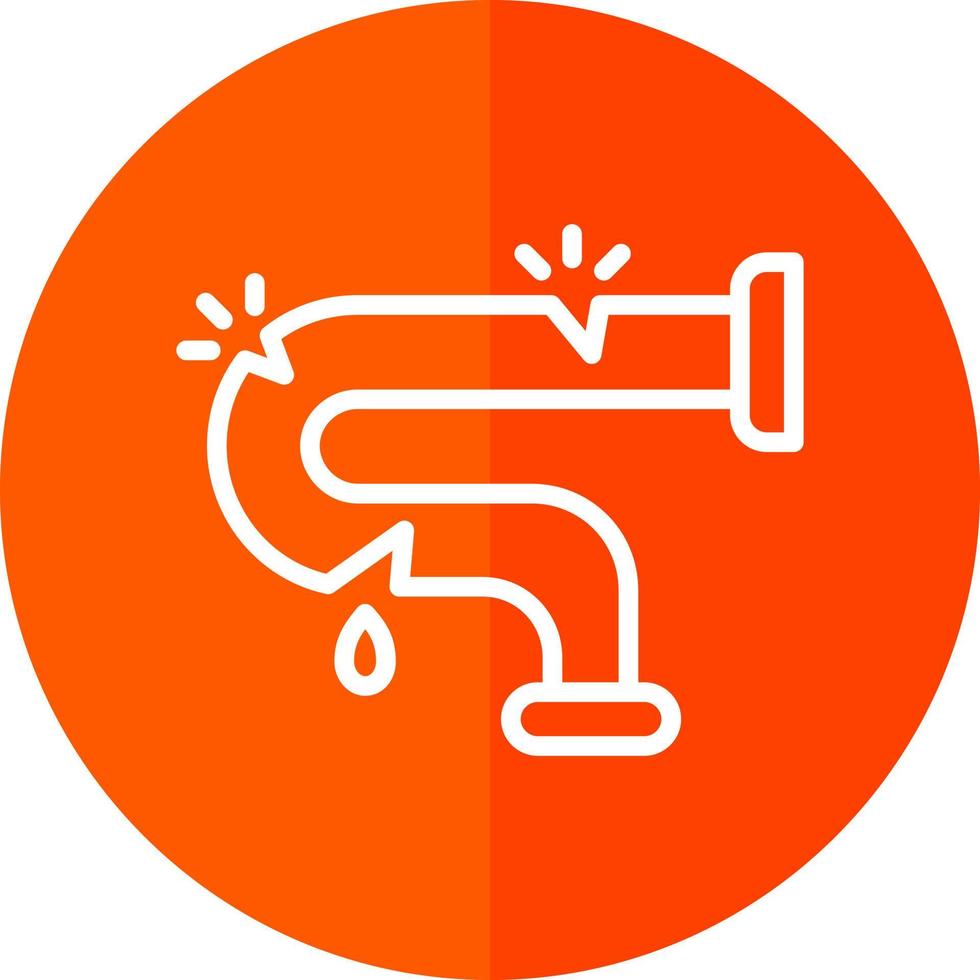 Damage Pipe Vector Icon Design