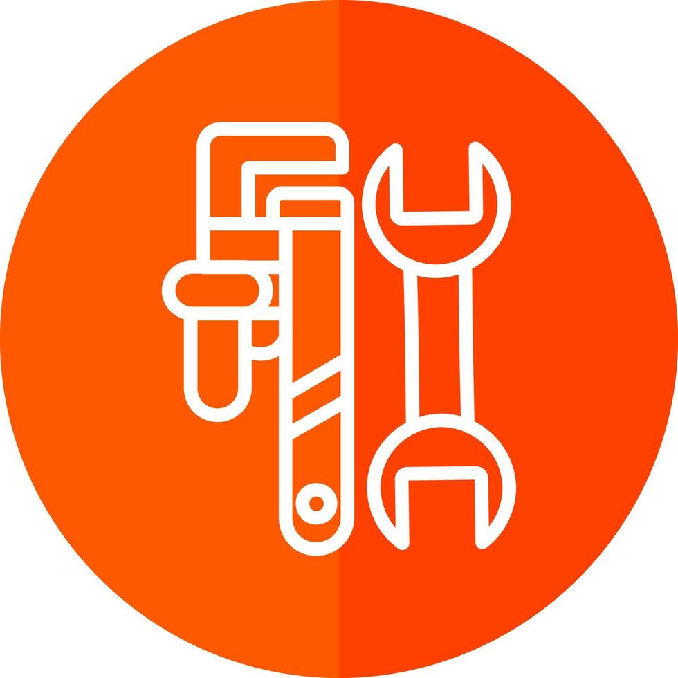 Pipe Wrench Vector Icon Design