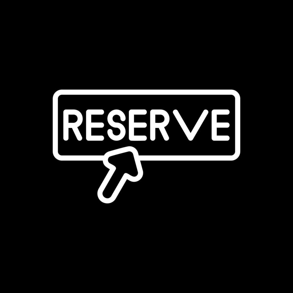 diseño de icono de vector de reserva