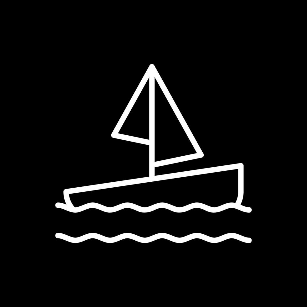 Sailing Boat Vector Icon Design