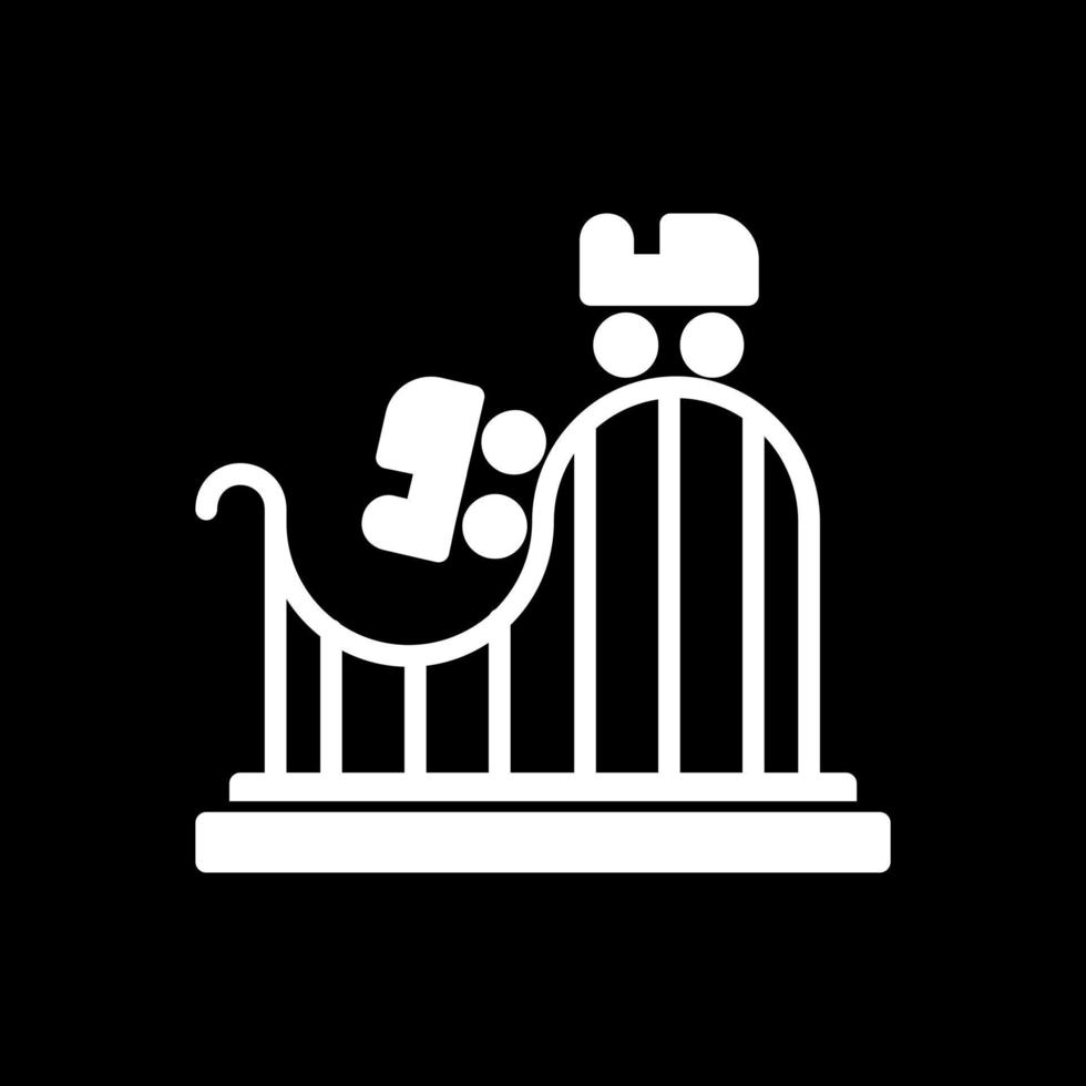 Roller Coaster Vector Icon Design