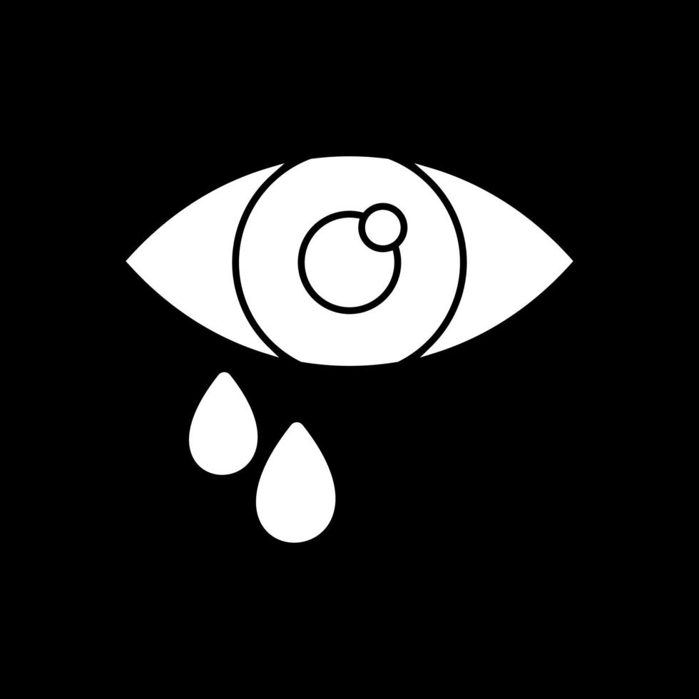 Watery Eyes Vector Icon Design