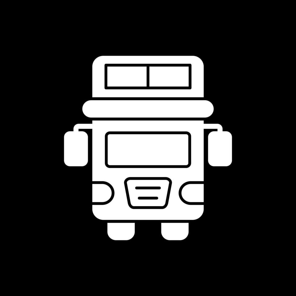 diseño de icono de vector de autobús de dos pisos