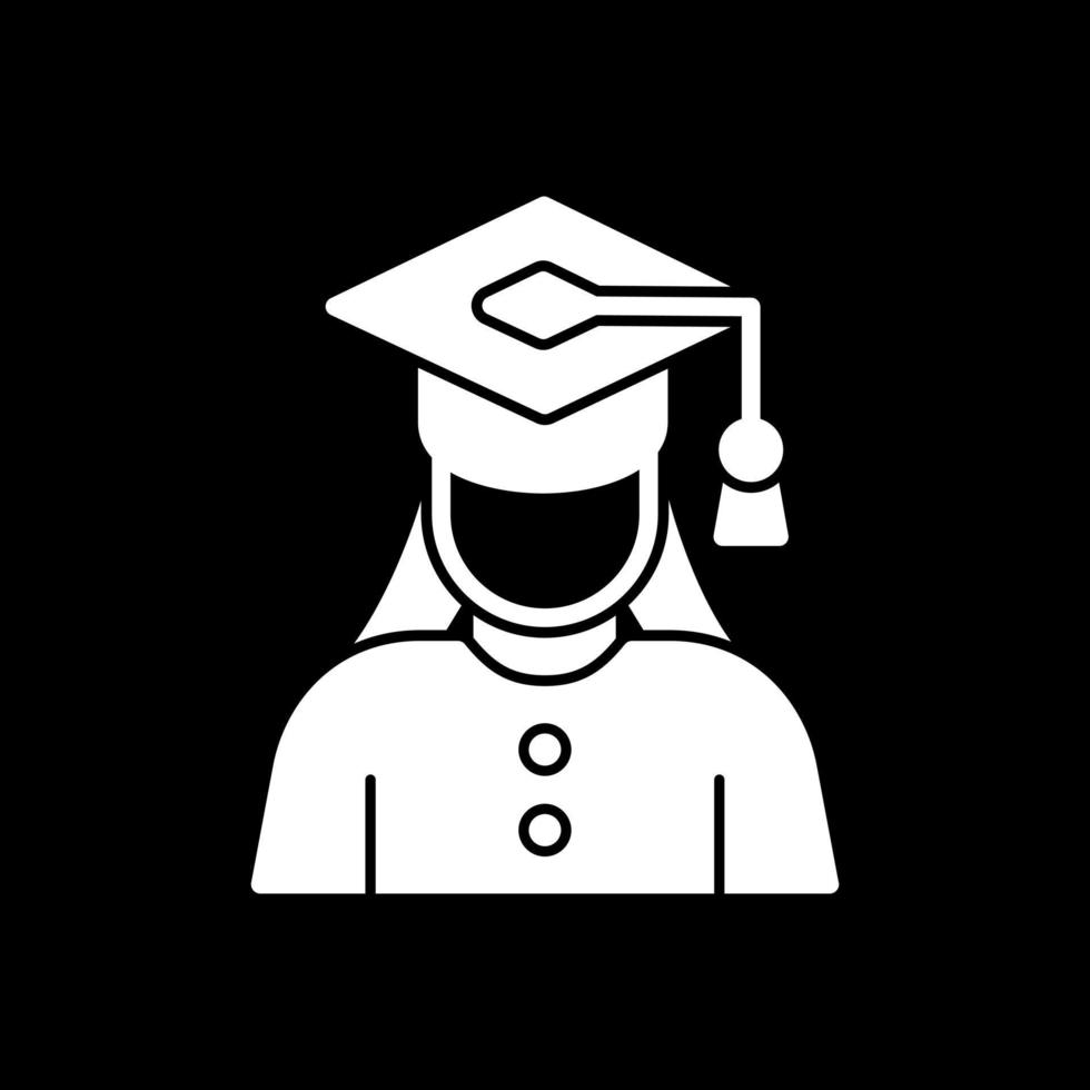 diseño de icono de vector de mujer graduada