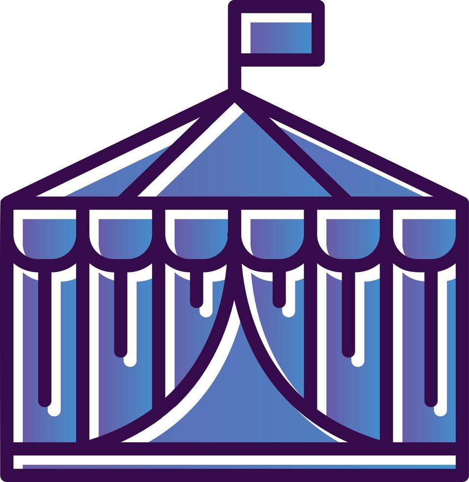 Circus Tent Vector Icon Design