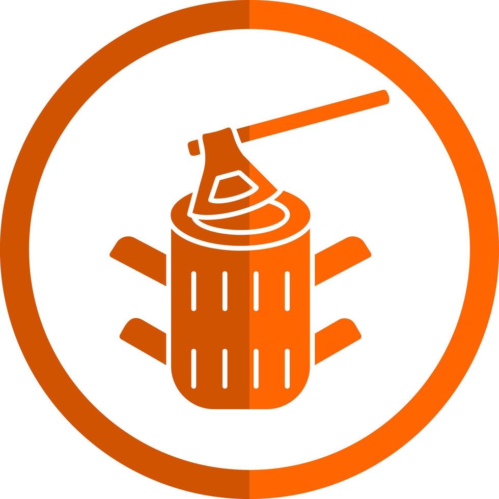 Wood Cutting Vector Icon Design