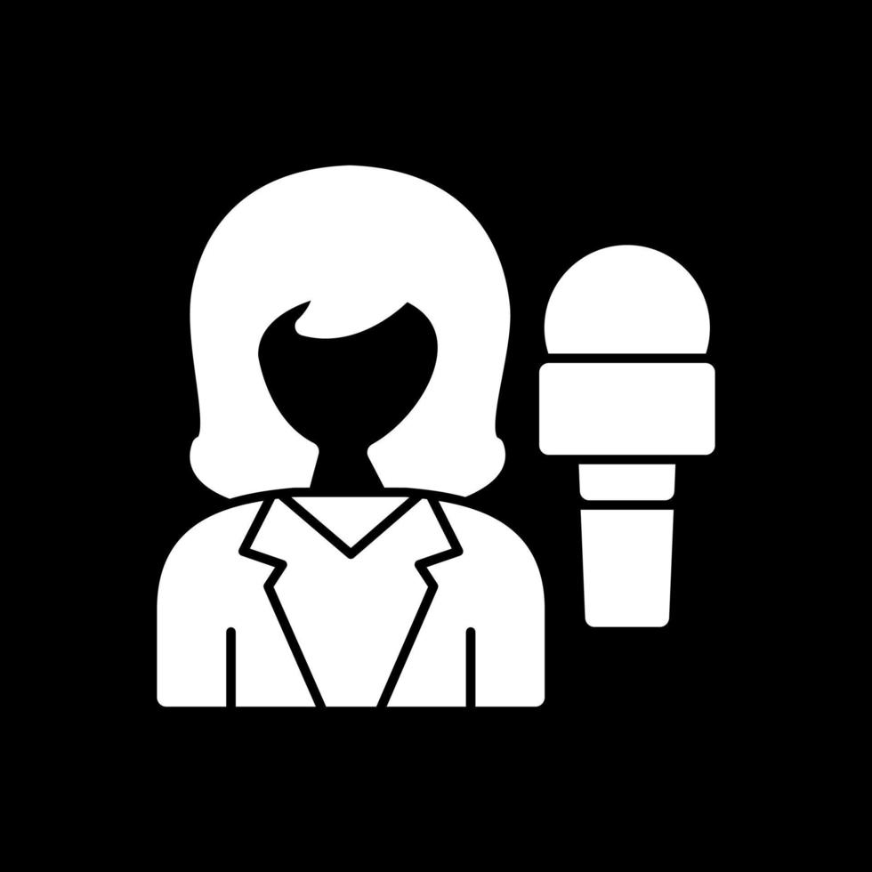 Reporter Vector Icon Design