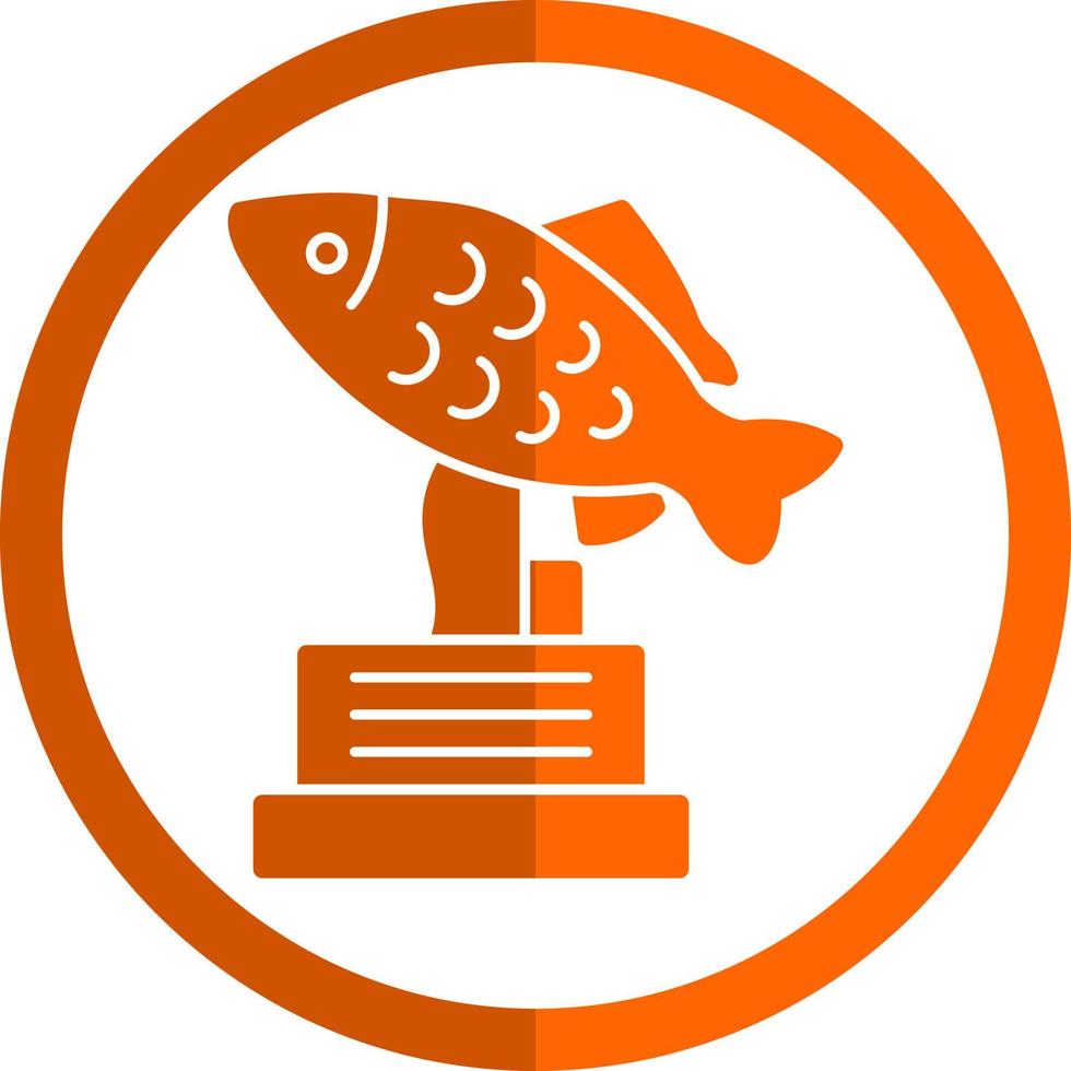 Fishing Trophy Vector Icon Design