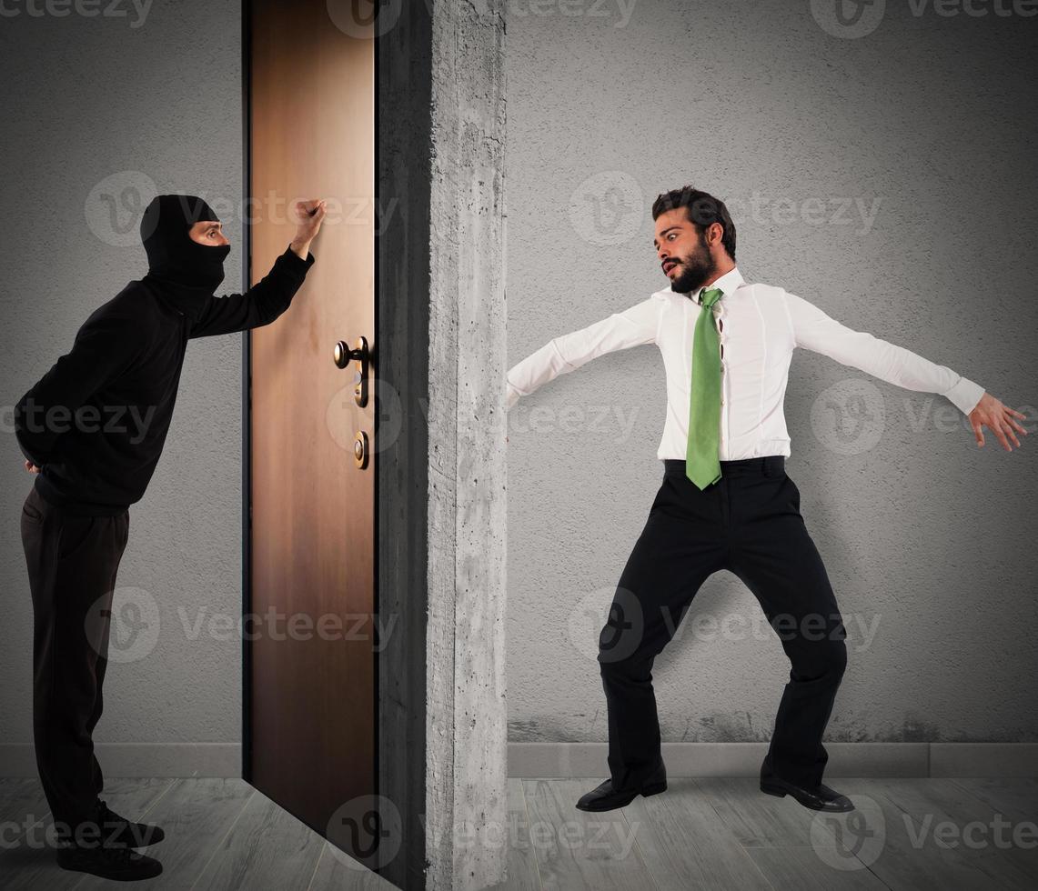 Polite thief concept photo