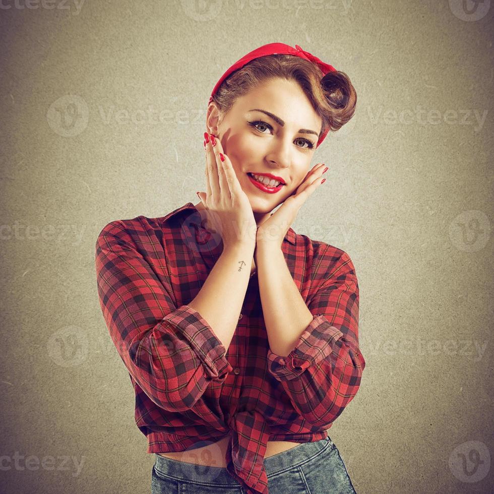 Pretty pin-up woman photo