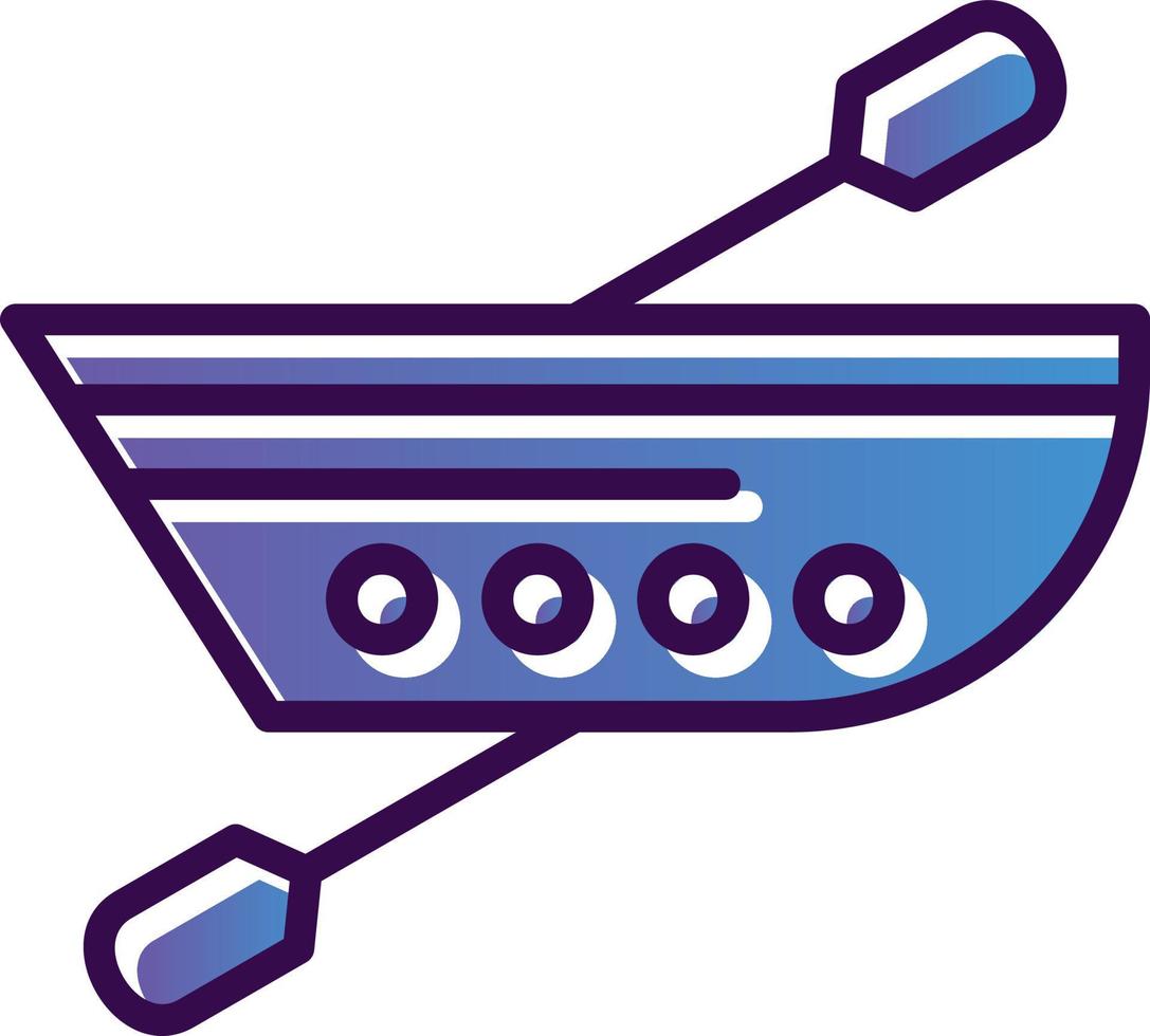 Canoeing Vector Icon Design