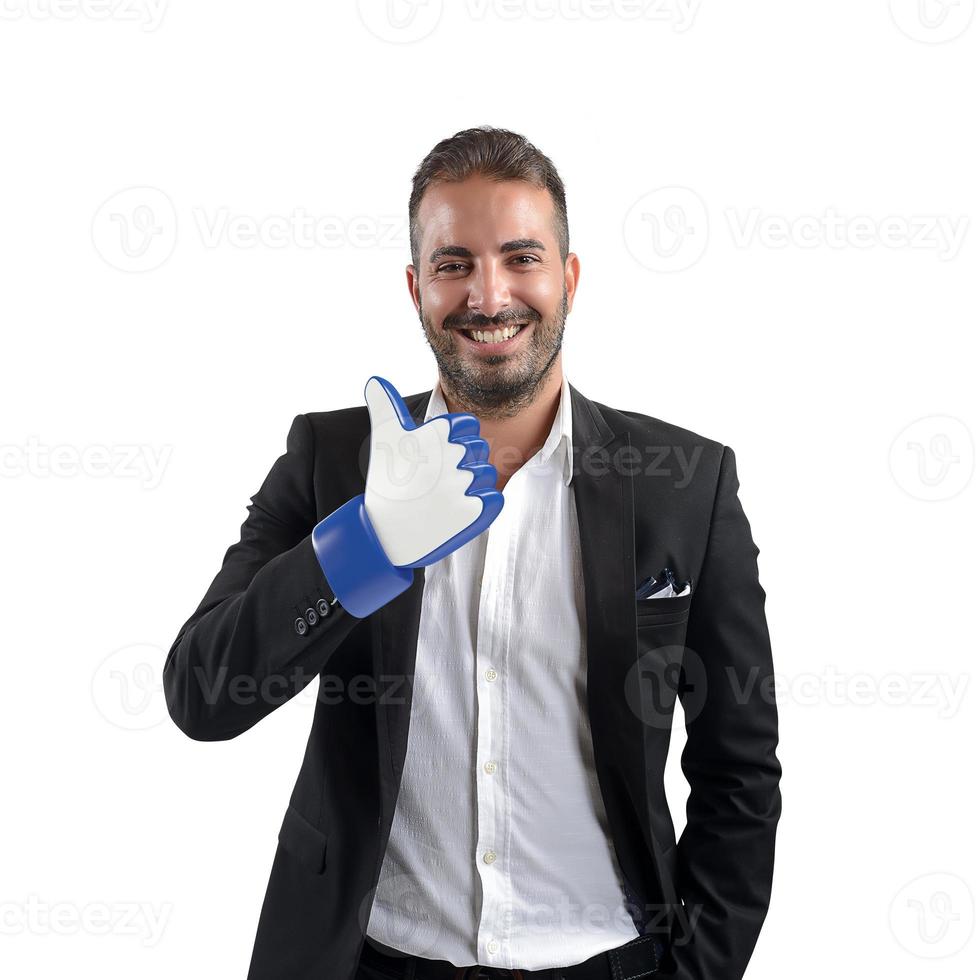 Man with like hands photo