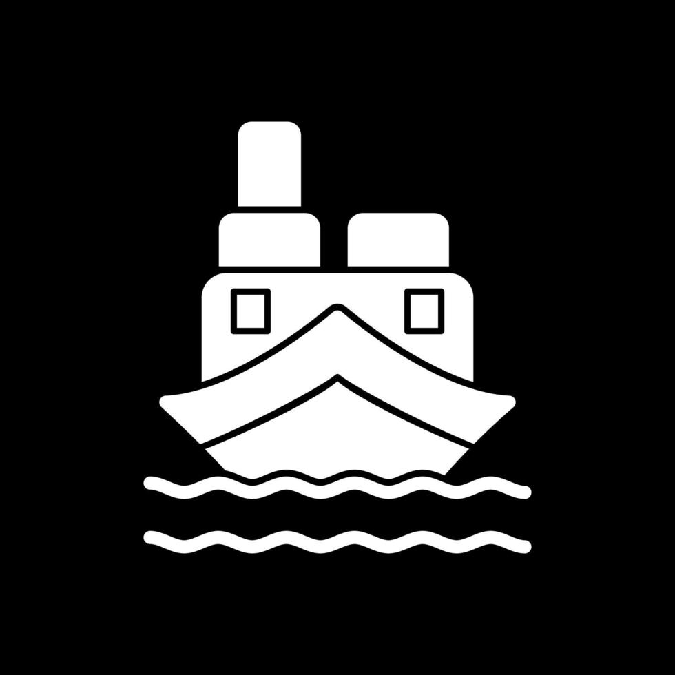 Cargo Boat Vector Icon Design