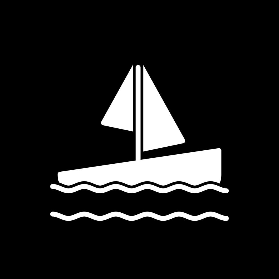 Sailing Boat Vector Icon Design