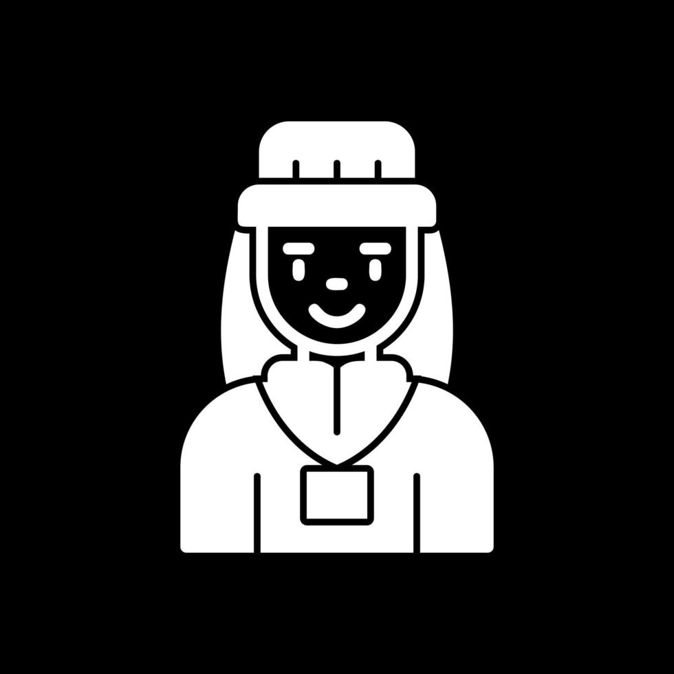 Tour Guide Woman Vector Icon Design