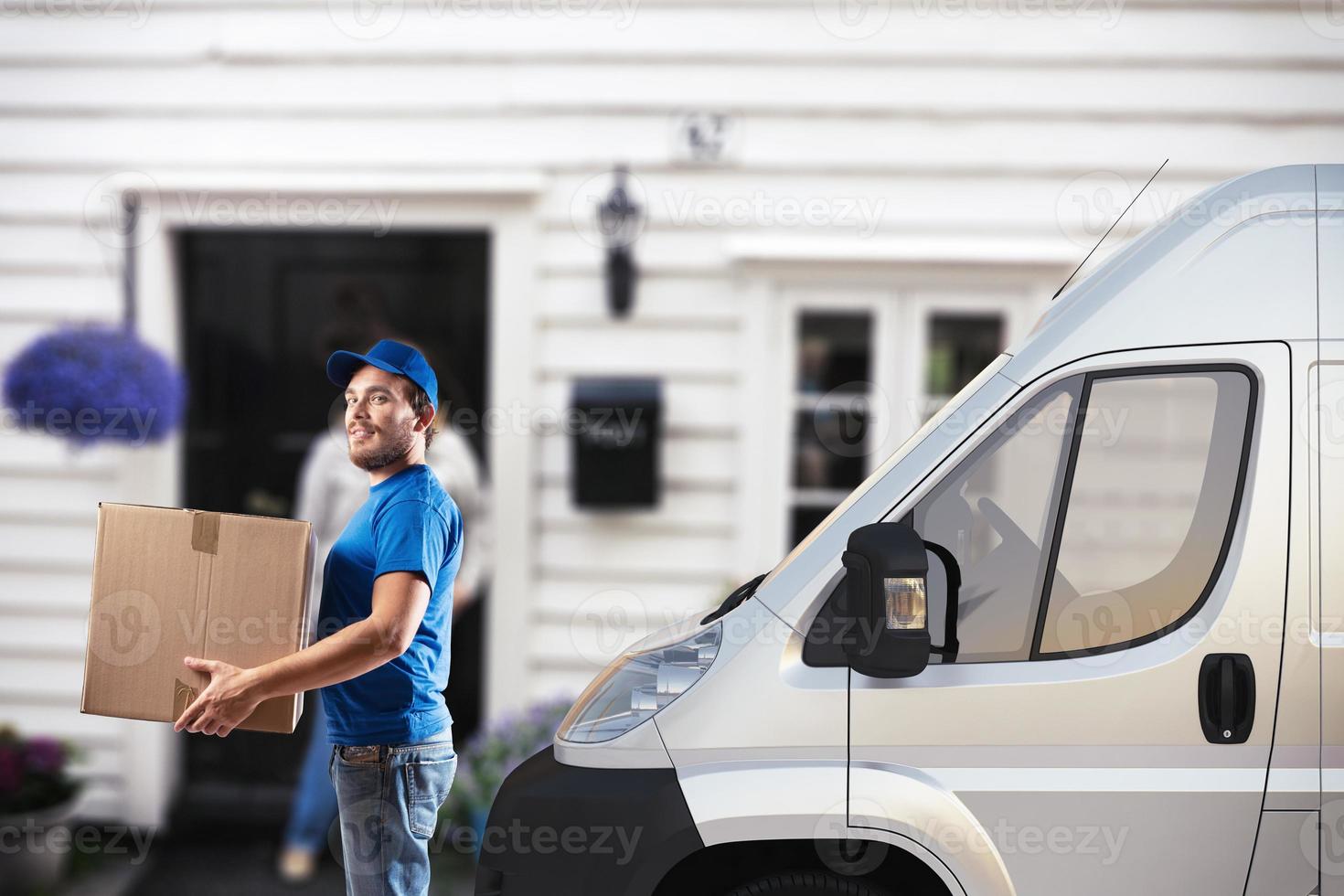 Man Delivering a Package photo