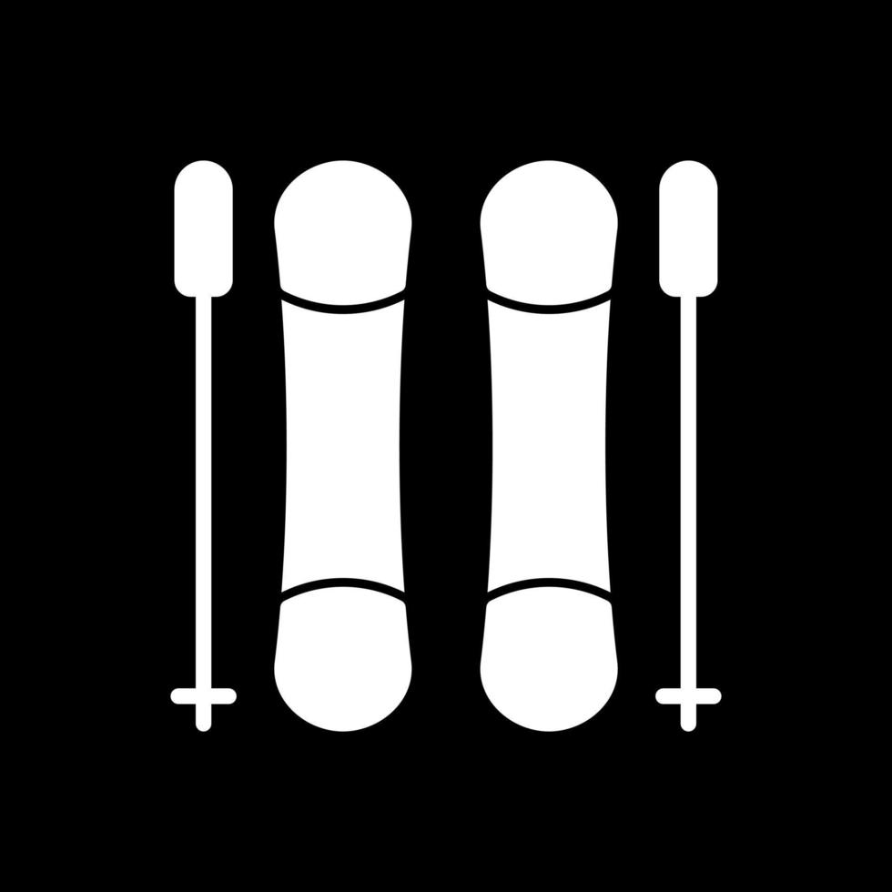 Skiing Vector Icon Design