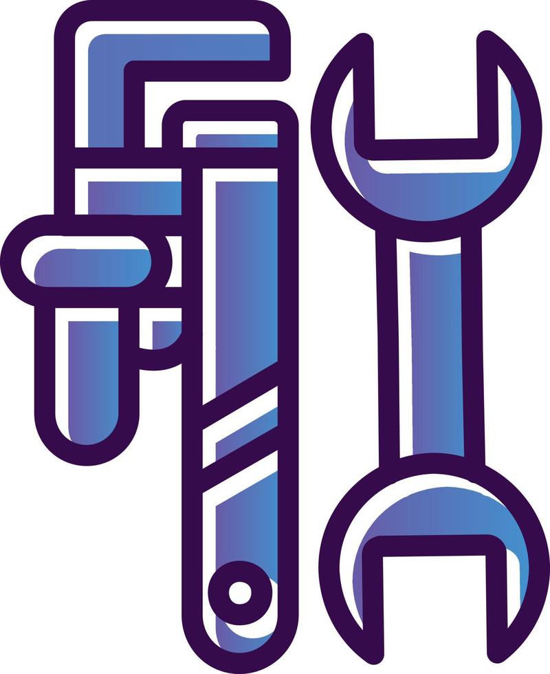 diseño de icono de vector de llave de tubo