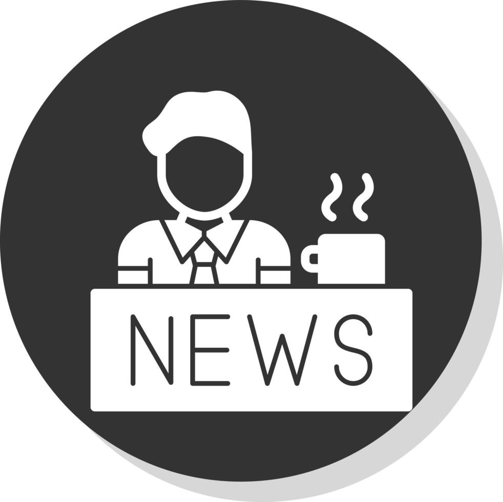 NewsCaster Vector Icon Design