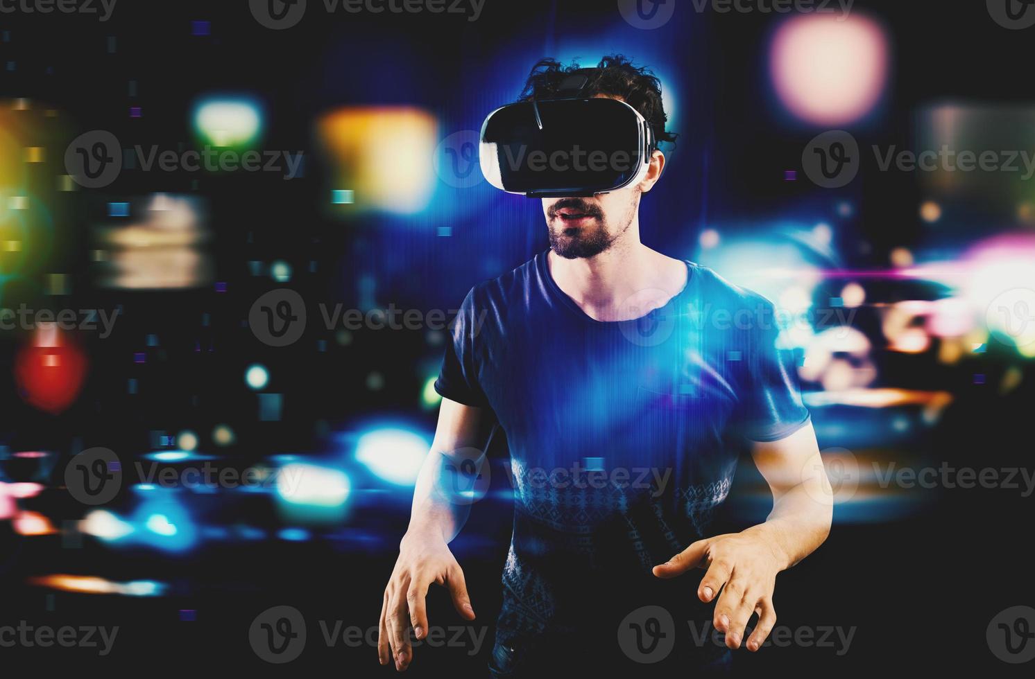 Futuristic multimedia and virtual reality 21202458 Stock Photo at Vecteezy