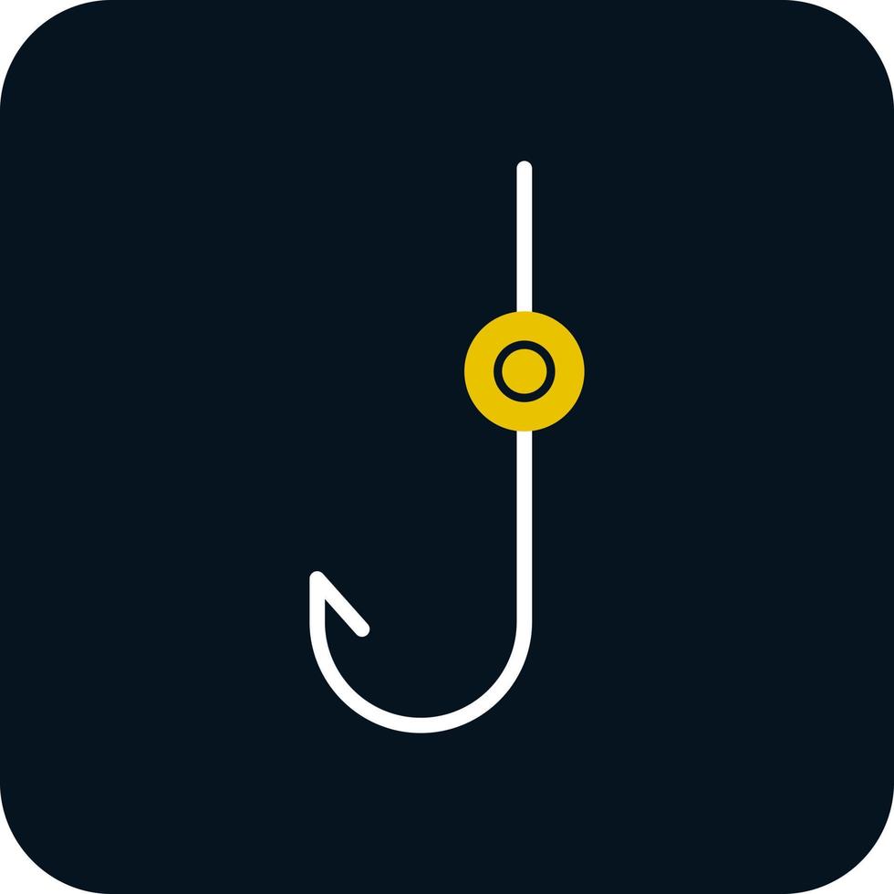 Fishing Hook Vector Icon Design