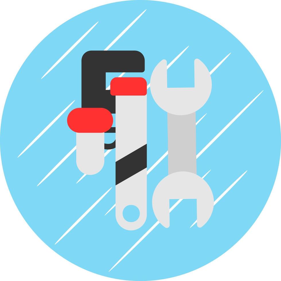 Pipe Wrench Vector Icon Design