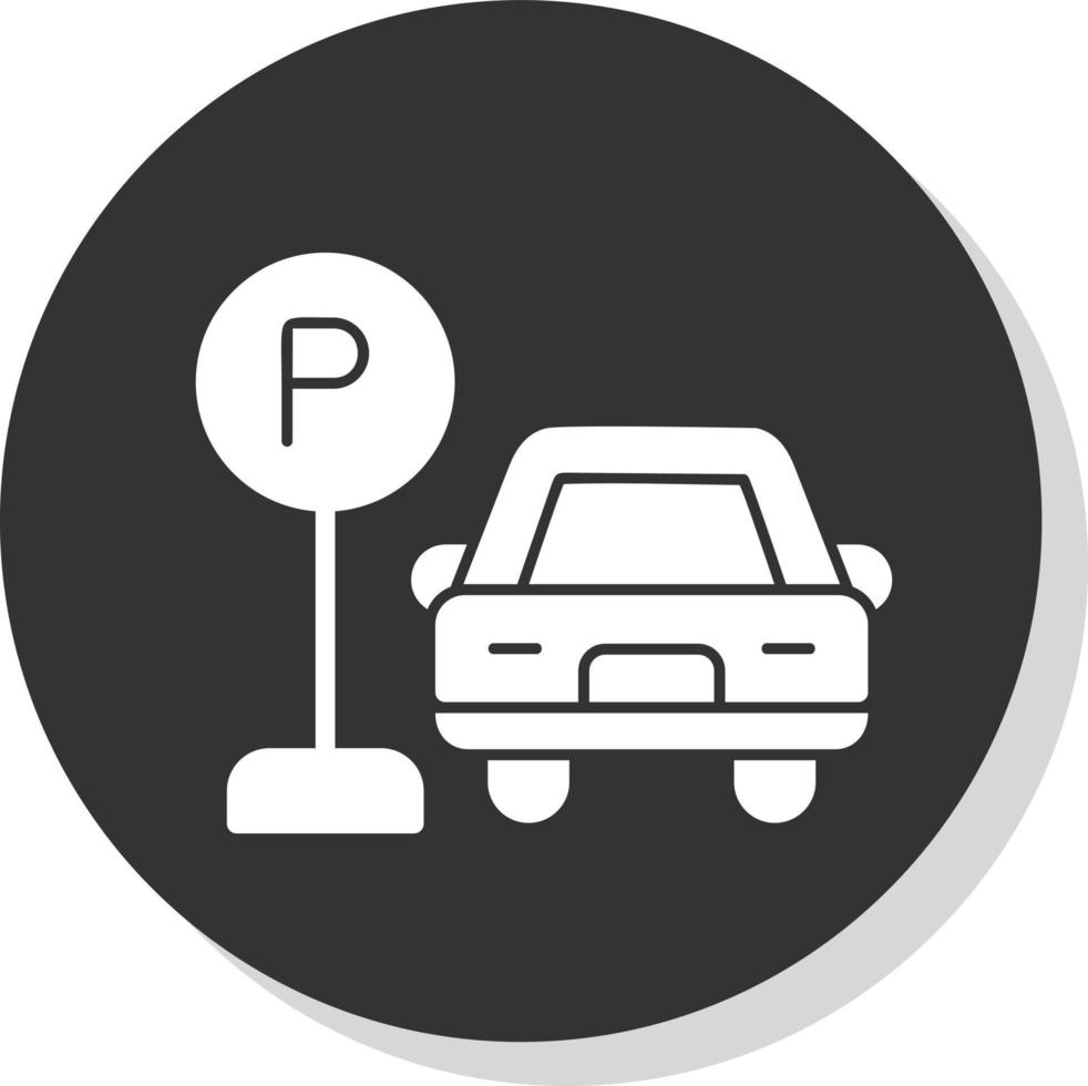 Car Parking Vector Icon Design