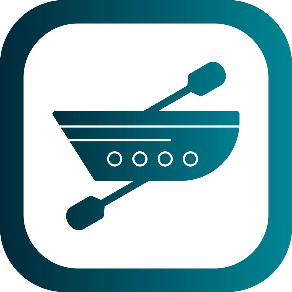 Canoeing Vector Icon Design