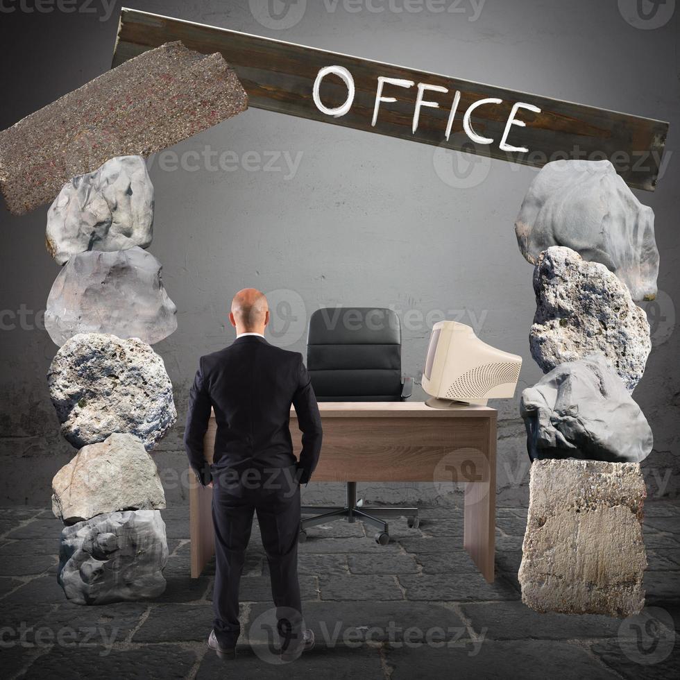 Crisis office concept photo