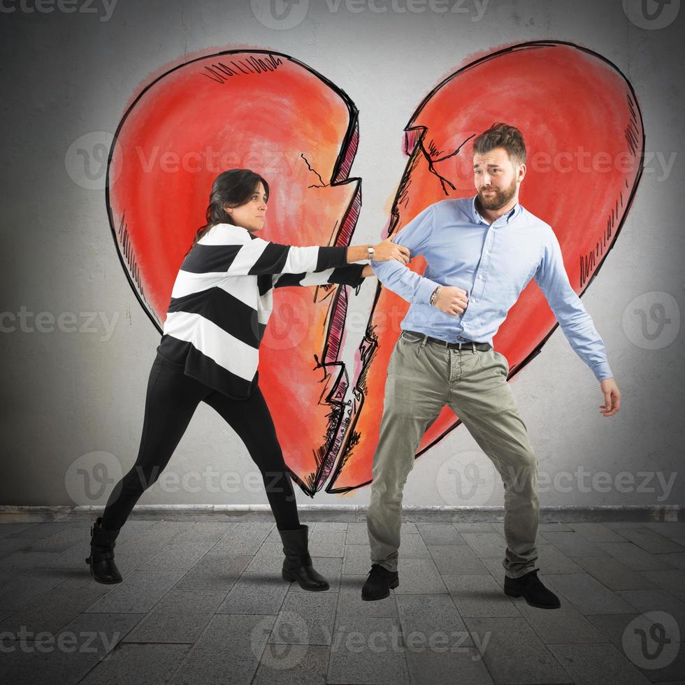 Couple with a Broken heart photo