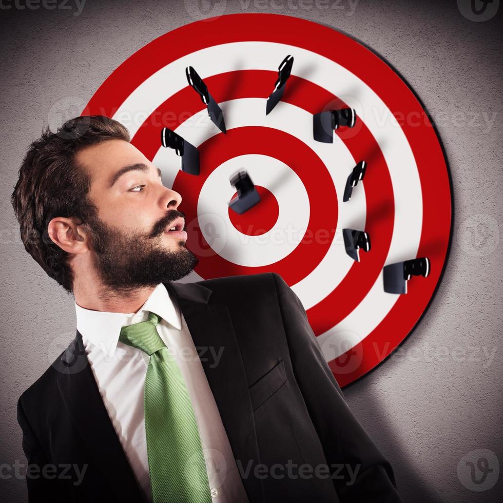 Target businessman concept photo