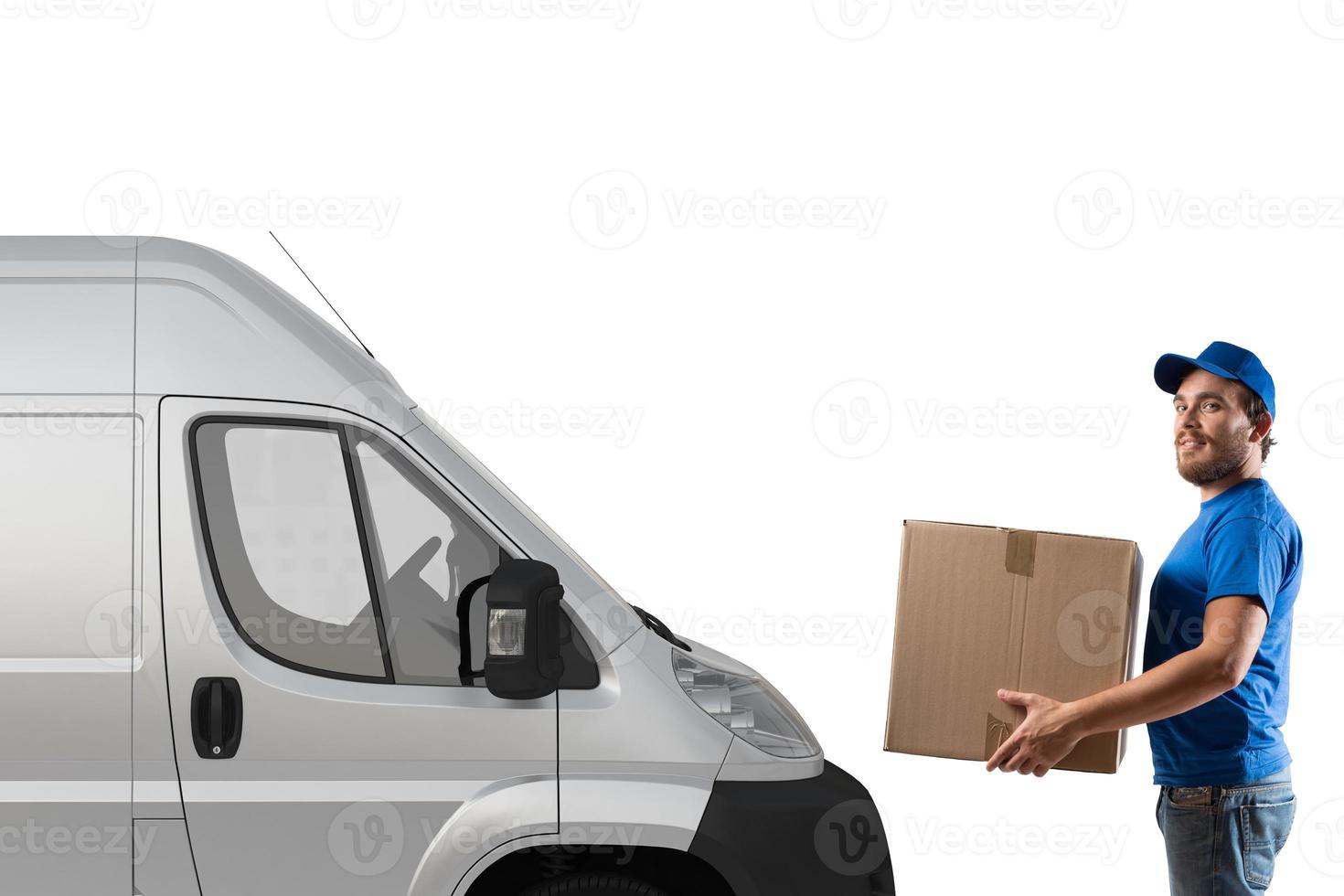 Man delivering package photo