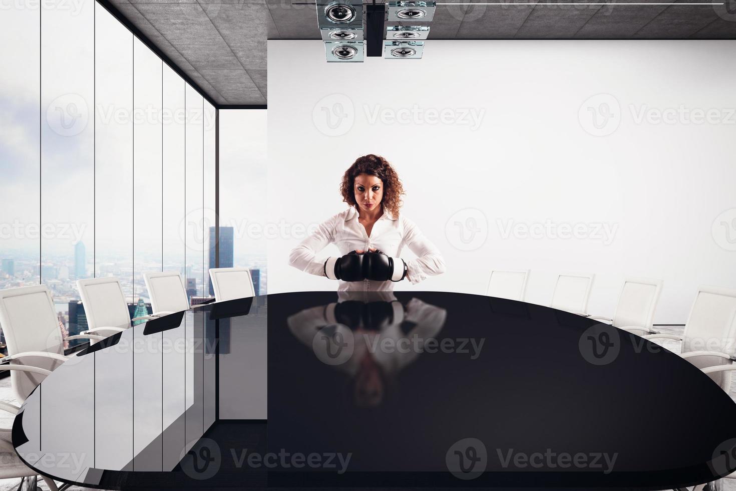 Determined female leader photo