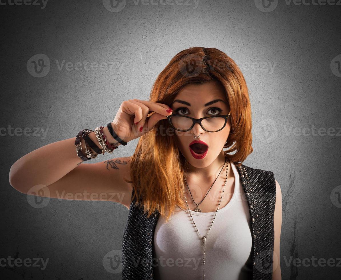 Woman with Amazed expression photo