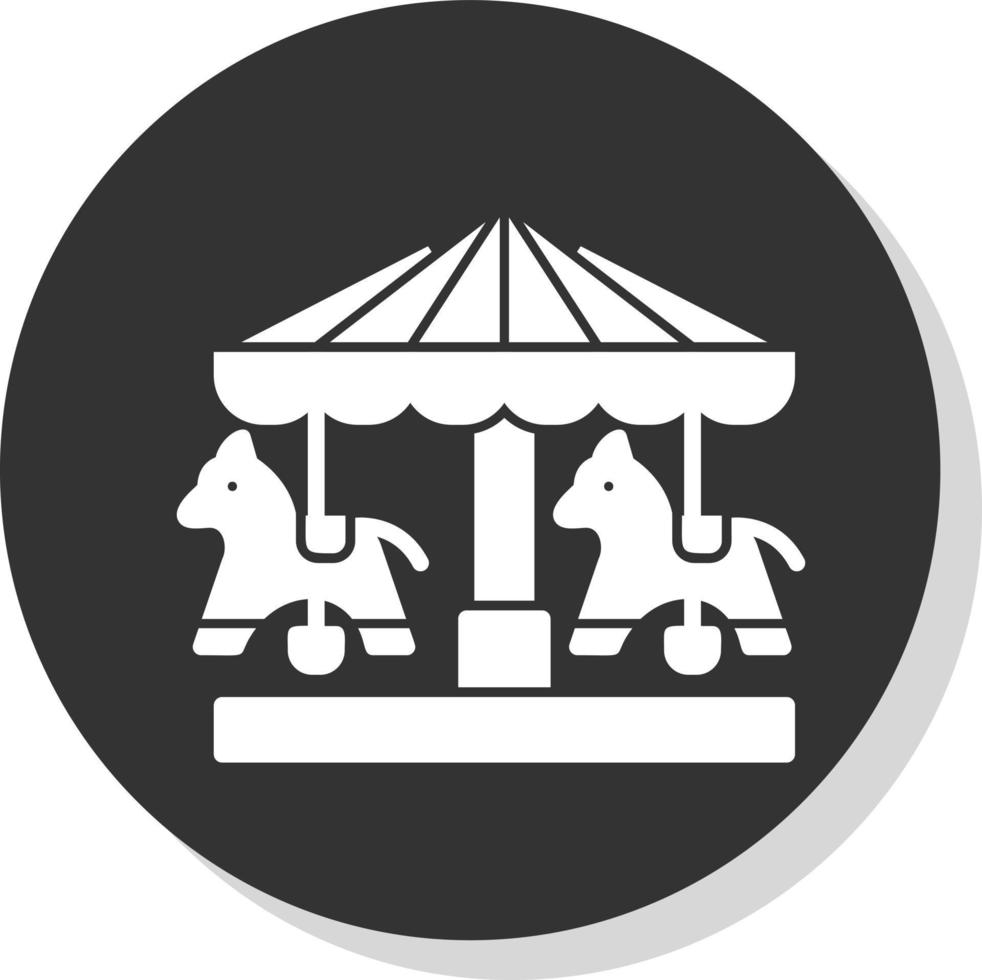 Merry Go Round Vector Icon Design