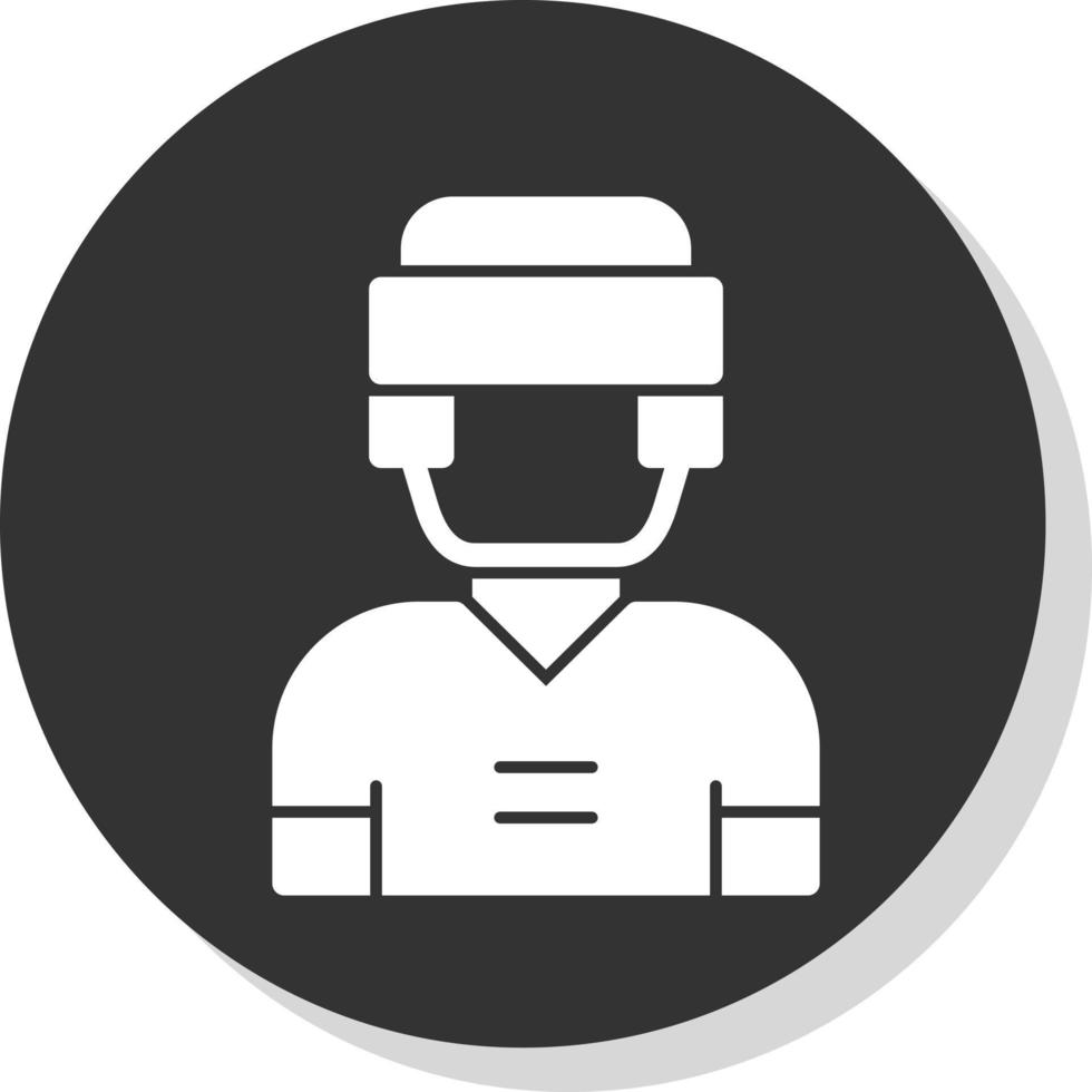 Hockey Player Man Vector Icon Design