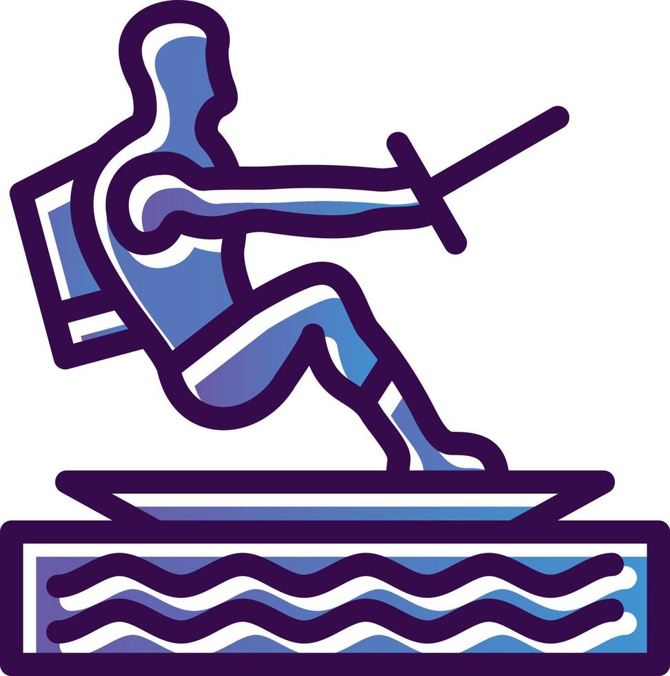 Water Skiing Vector Icon Design